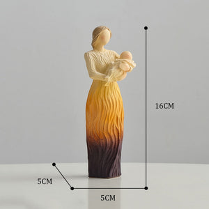 Decorative Family Theme Figurines Home Decoration Crafts Abstract People Sculptures European Style Living Room Desk Accessories acacuss