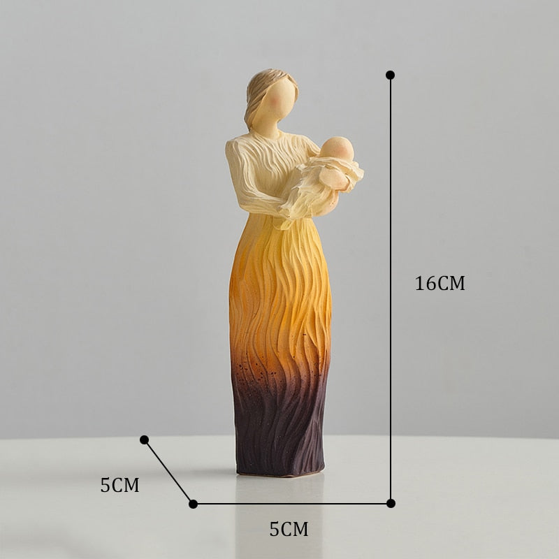 Decorative Family Theme Figurines Home Decoration Crafts Abstract People Sculptures European Style Living Room Desk Accessories acacuss
