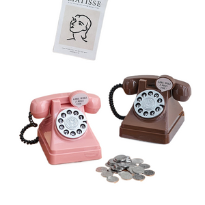 Decorative Figurines Vintage Telephone Money Saving Boxes Classical Office Desk Accessories Creative Piggy Bank Birthday Gifts acacuss