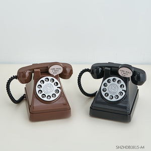 Decorative Figurines Vintage Telephone Money Saving Boxes Classical Office Desk Accessories Creative Piggy Bank Birthday Gifts acacuss