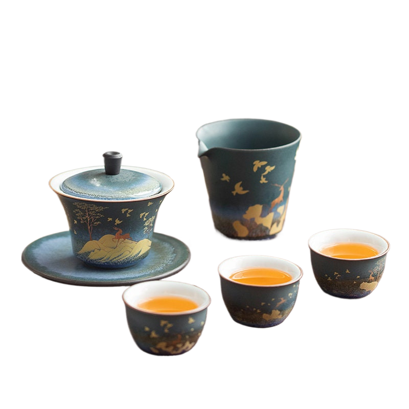 Deer Ceramic Gaiwan Home Retro Ceramic Kiln Turned Into Tea Bowl acacuss