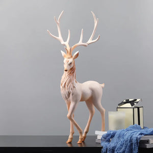 Deer Decoration Black Reindeer Ornaments for Shelf Living Room Craft Furnishings Elk Reindeer Ornaments Sculptures Home Decor acacuss