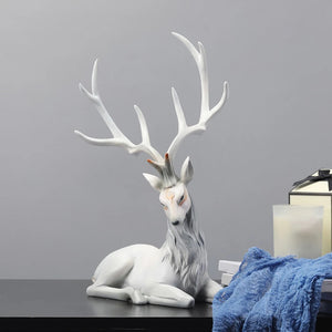 Deer Decoration Black Reindeer Ornaments for Shelf Living Room Craft Furnishings Elk Reindeer Ornaments Sculptures Home Decor acacuss