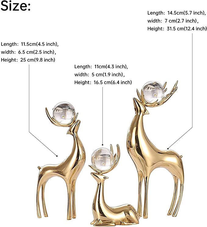 Deer Figurine BRASS Ornament acacuss