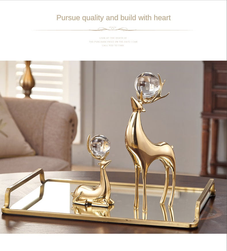 Deer Figurine BRASS Ornament acacuss