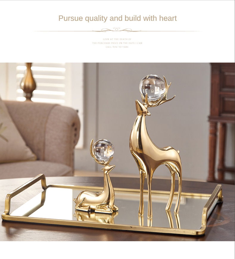 Deer Figurine BRASS Ornament acacuss