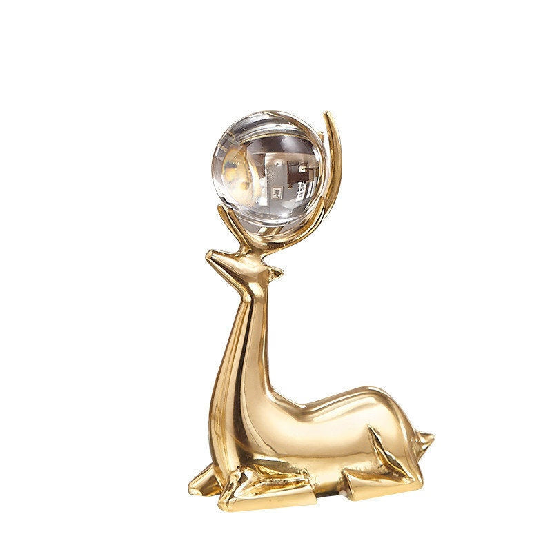 Deer Figurine BRASS Ornament acacuss
