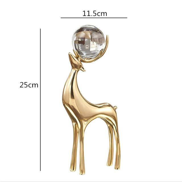 Deer Figurine BRASS Ornament acacuss