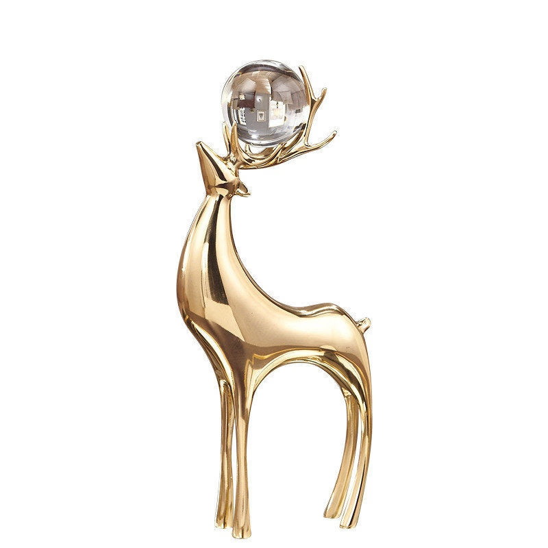 Deer Figurine BRASS Ornament acacuss