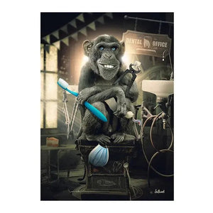 Deer Rabbit Gorilla jazz monkey Cat smoking Canvas painting Animal Posters and Prints Modern Wall Art Picture for Bathroom Decor acacuss