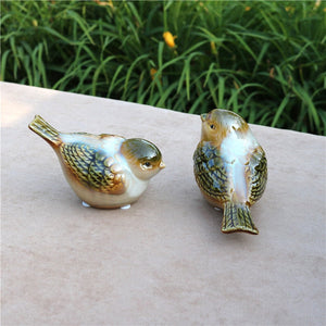 Delicate Porcelain Lovers Bird Miniature Decorative Ceramic Birdie Item Figurine Desktop Ornament Handicraft Present Accessories acacuss