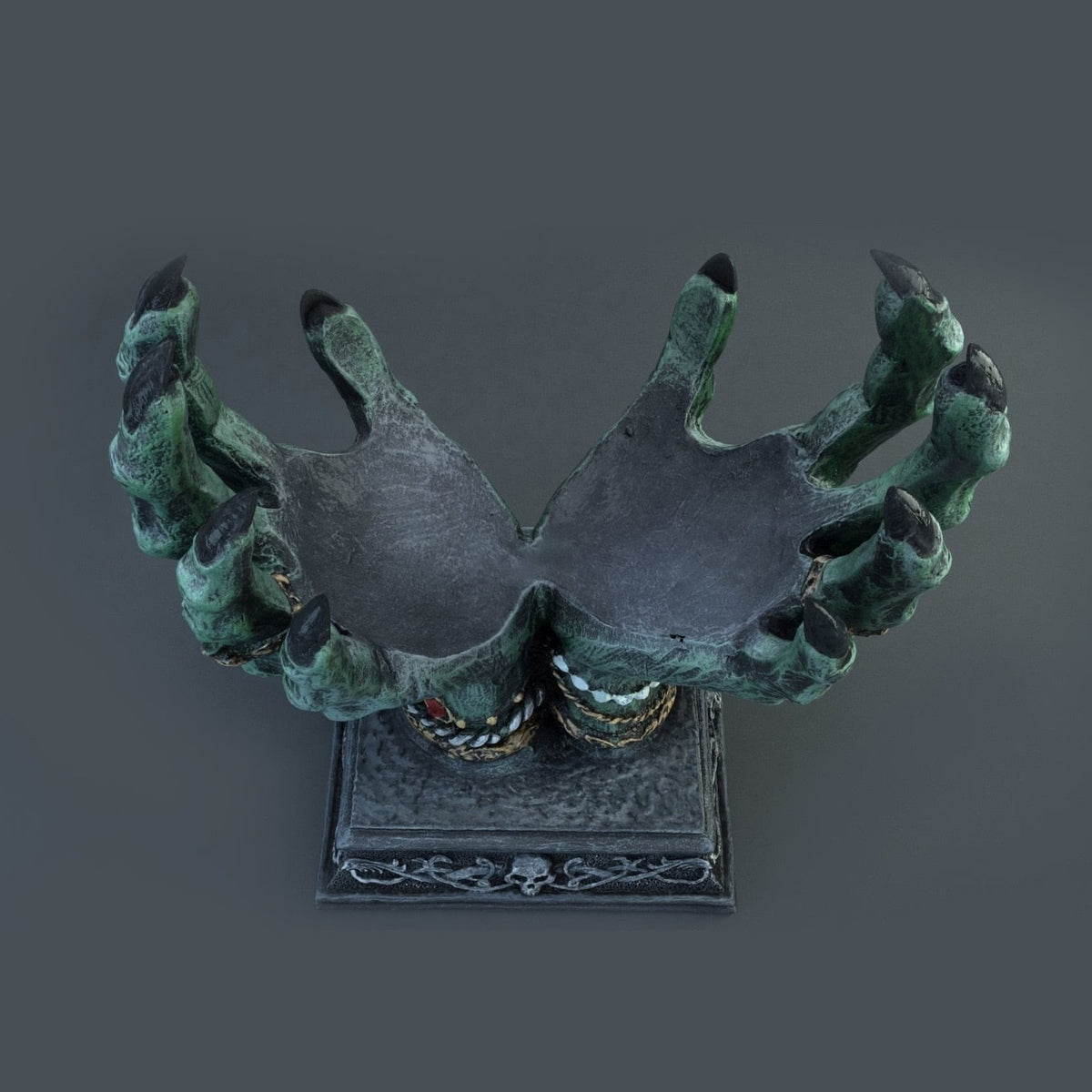 Devil Hand Crystal Ball Bracket Desktop Decoration Storage Witchcraft Tarot Halloween Ornament acacuss