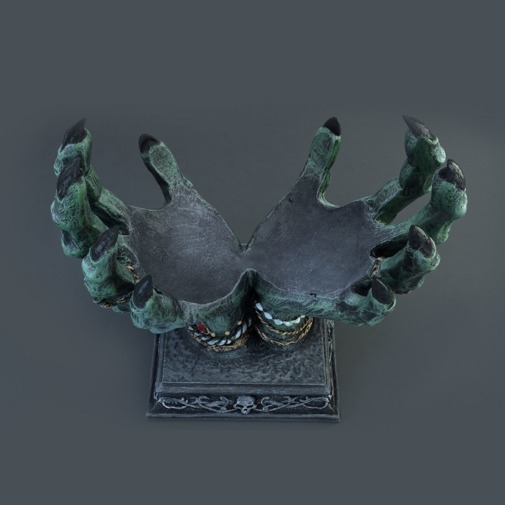 Devil Hand Crystal Ball Bracket Desktop Decoration Storage Witchcraft Tarot Halloween Ornament acacuss