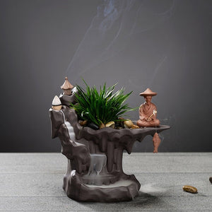 Diffuser Bakhoor Charcoal Burners Incense Stick Waterfall Unique Incense Burner Living Room Porta Velas Room Rack Ornaments acacuss
