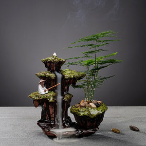 Diffuser Bakhoor Charcoal Burners Incense Stick Waterfall Unique Incense Burner Living Room Porta Velas Room Rack Ornaments acacuss