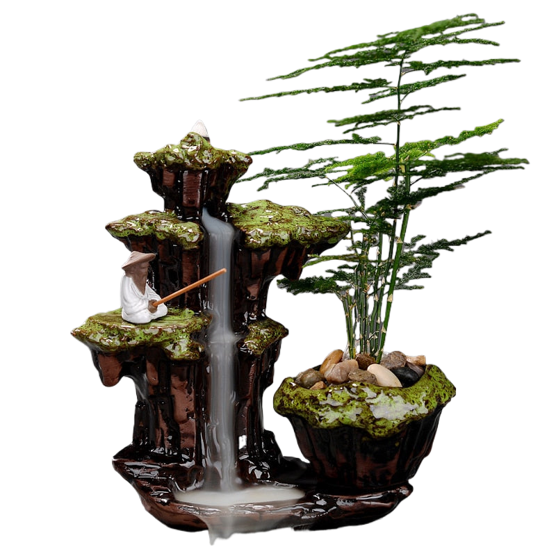 Diffuser Bakhoor Charcoal Burners Incense Stick Waterfall Unique Incense Burner Living Room Porta Velas Room Rack Ornaments acacuss