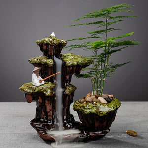 Diffuser Bakhoor Charcoal Burners Incense Stick Waterfall Unique Incense Burner Living Room Porta Velas Room Rack Ornaments acacuss