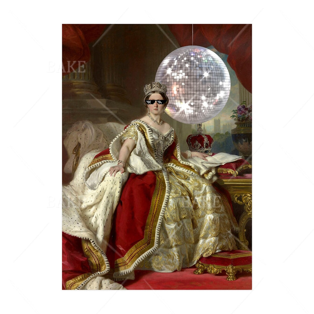 Disco Venus Botticelli's Venus Poster Altered Art Colorful Minimalist Wall Art Eclectic Fun Print Modern Living Room Home Decor acacuss
