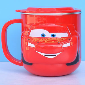 Disney Cups Frozen Elsa Anna Princess Cartoon Milk Cup Mugs 3D Mickey Minnie Stainless Steel Cup Baby Kids Girls Coffee Mug acacuss