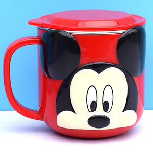Disney Cups Frozen Elsa Anna Princess Cartoon Milk Cup Mugs 3D Mickey Minnie Stainless Steel Cup Baby Kids Girls Coffee Mug acacuss