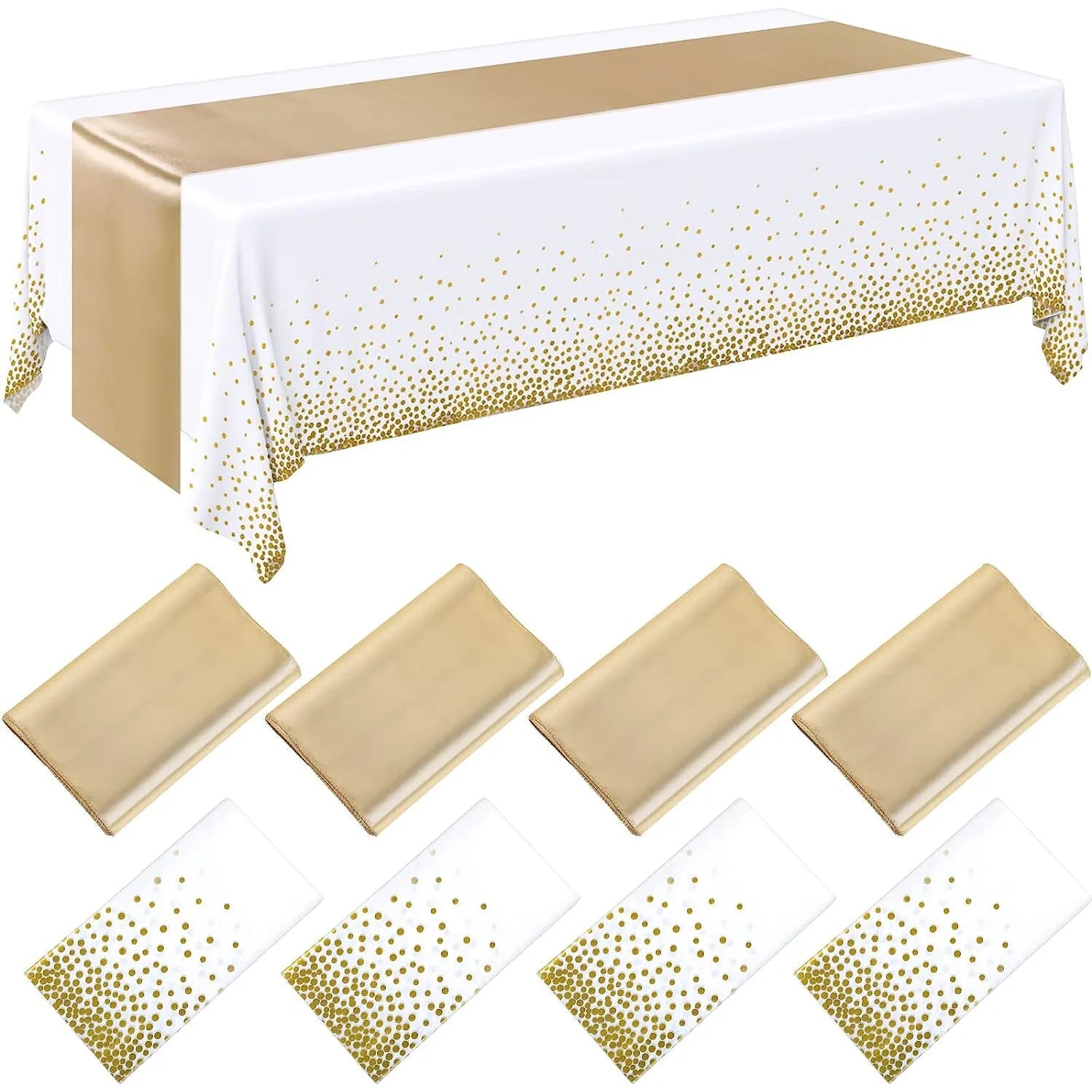 Disposable tablecloth Party table cloth Satin table runner set PEVA Waterproof Rose gold wedding banquet table cover 54x108 inch acacuss