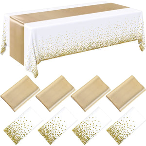 Disposable tablecloth Party table cloth Satin table runner set PEVA Waterproof Rose gold wedding banquet table cover 54x108 inch acacuss