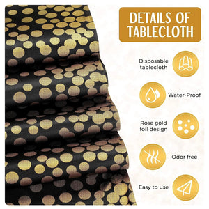 Disposable tablecloth Party table cloth Satin table runner set PEVA Waterproof Rose gold wedding banquet table cover 54x108 inch acacuss