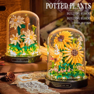 Diy Micro Flower Building Blocks Mini Bricks Particles Eternal Life Flowers Home Decoration Assembling Puzzle Toy Children Gift acacuss