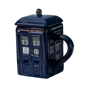Doctor Who Tardis Creative Police Box Mug Funny Ceramic Coffee Tea Cup With Spoon Gift Box In Blue and Milk Drinks Breakfast Cup acacuss
