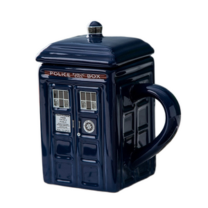 Doctor Who Tardis Creative Police Box Mug Funny Ceramic Coffee Tea Cup With Spoon Gift Box In Blue and Milk Drinks Breakfast Cup acacuss