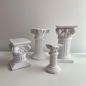 Doric Roman Pillar Nordic Gypsum Decoration Home Mini Gypsum Pillar Candlestick INS Sense of Atmosphere Photography Painting Pro acacuss