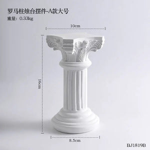 Doric Roman Pillar Nordic Gypsum Decoration Home Mini Gypsum Pillar Candlestick INS Sense of Atmosphere Photography Painting Pro acacuss