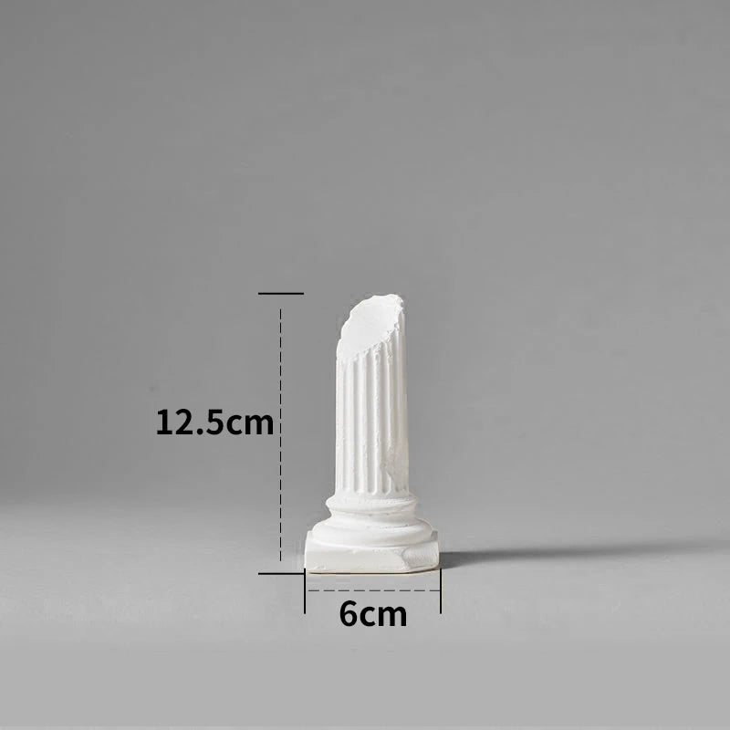 Doric Roman Pillar Nordic Gypsum Decoration Home Mini Gypsum Pillar Candlestick INS Sense of Atmosphere Photography Painting Pro acacuss