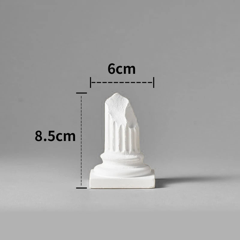 Doric Roman Pillar Nordic Gypsum Decoration Home Mini Gypsum Pillar Candlestick INS Sense of Atmosphere Photography Painting Pro acacuss
