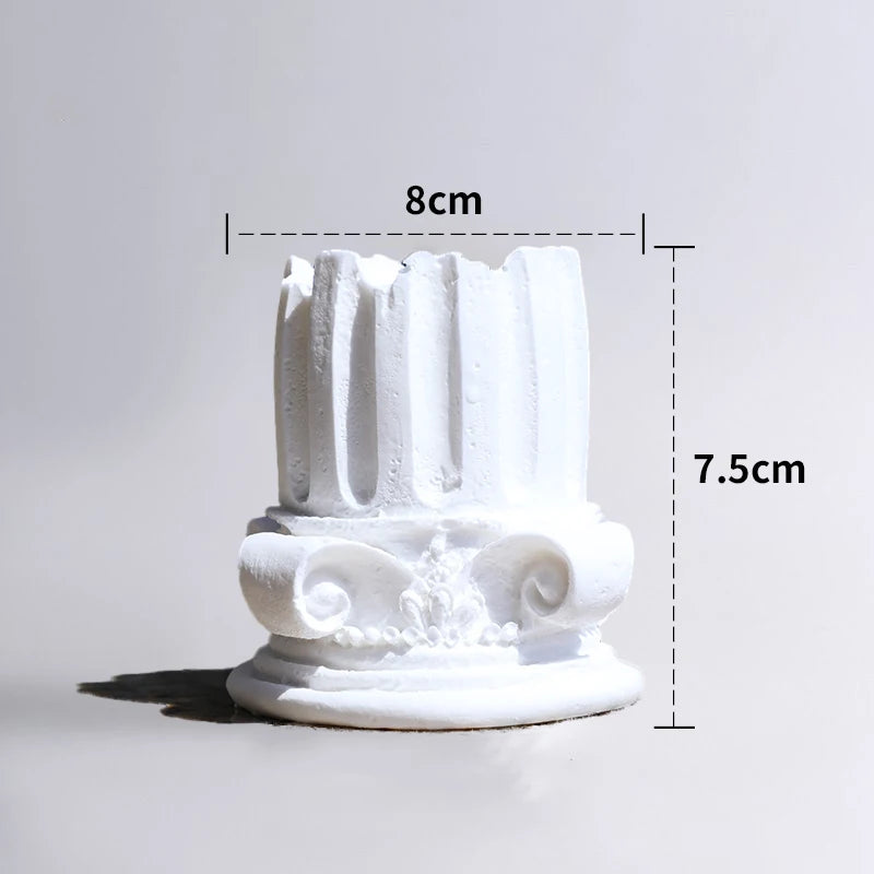 Doric Roman Pillar Nordic Gypsum Decoration Home Mini Gypsum Pillar Candlestick INS Sense of Atmosphere Photography Painting Pro acacuss