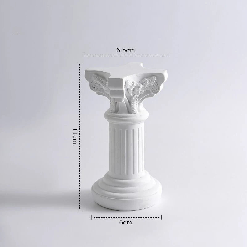 Doric Roman Pillar Nordic Gypsum Decoration Home Mini Gypsum Pillar Candlestick INS Sense of Atmosphere Photography Painting Pro acacuss
