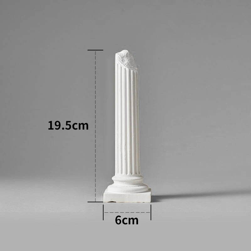Doric Roman Pillar Nordic Gypsum Decoration Home Mini Gypsum Pillar Candlestick INS Sense of Atmosphere Photography Painting Pro acacuss