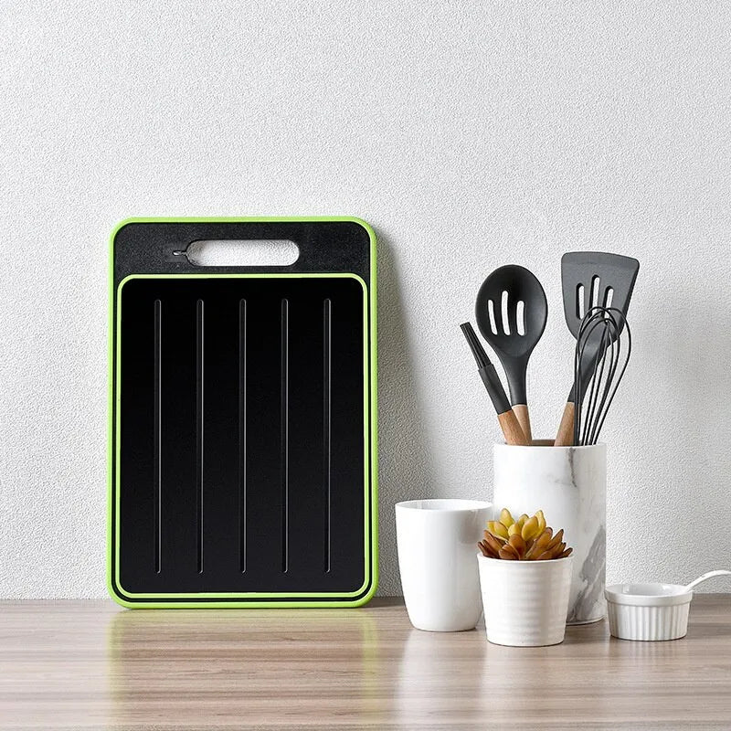 Double Sided Cutting Board with Thawing Function Kitchen Grinding Chopping Multifunctional Sharpener Grinding Cutting Board acacuss