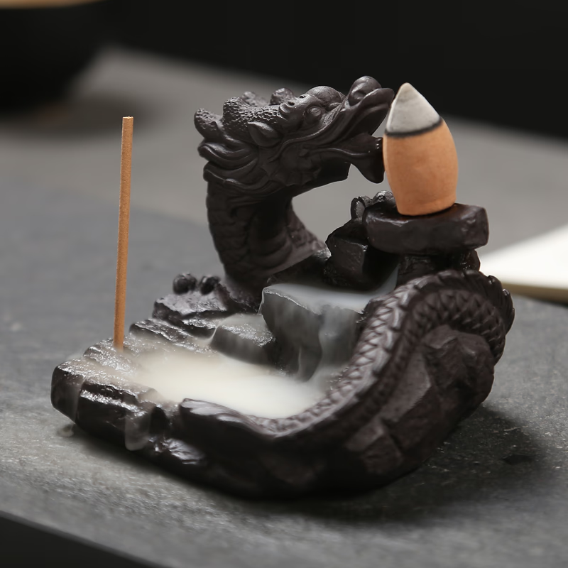 Dragon Backflow Incense Burner for Cones and Sticks acacuss