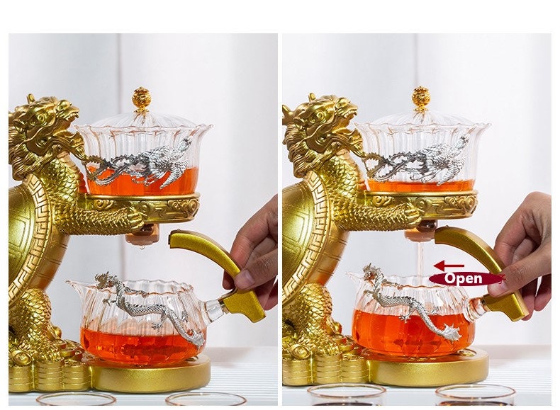 Dragon Dinosaur teapot with magnet Loose leaf tea infuser acacuss