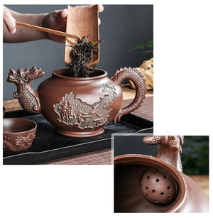 Dragon Tea Pot Yixing Purple Clay Teapot tea set chinese acacuss