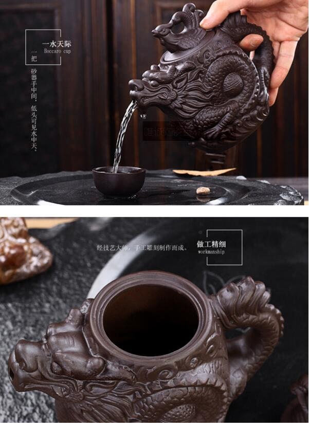 Dragon Tea Pot Yixing Purple Clay Teapot tea set chinese acacuss