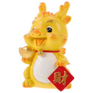 Dragon Year Gift Crafts Storage Money Jar Cartoon Piggy Bank Resin Ornament Zodiac Model acacuss