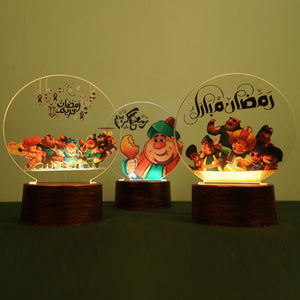 2023 EID Mubarak LED Light Table Ornaments 3D Acrylic Night Lamp Muslim Ramadan Party Eid Al Adha Ramadan Decoration for Home acacuss