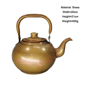 ENERGE SPRING 1.2L Pure Copper Kettle Old Fashioned Long Mouth Brass Tea Pot With Filter Household Small Boiling Water Kettle acacuss