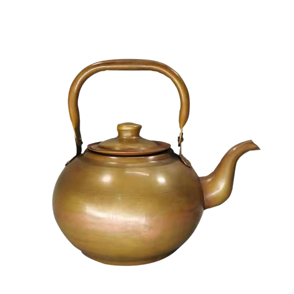 ENERGE SPRING 1.2L Pure Copper Kettle Old Fashioned Long Mouth Brass Tea Pot With Filter Household Small Boiling Water Kettle acacuss