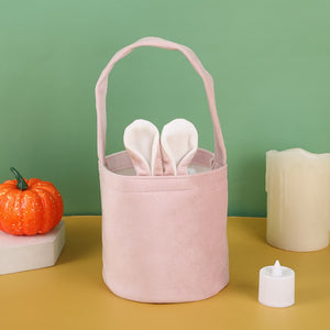 2023 Easter Day Decoration Cartoon Bunny Ears Basket Candy Bag Gifts For Kids Tote Cloth Bag Happy Easter Birthday Party Bags acacuss