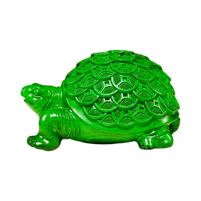 Ebony Carved Scarab Living Room Decoration Office Desktop Feng Shui Transfer Decoration Red Solid Wood Turtle Gift acacuss