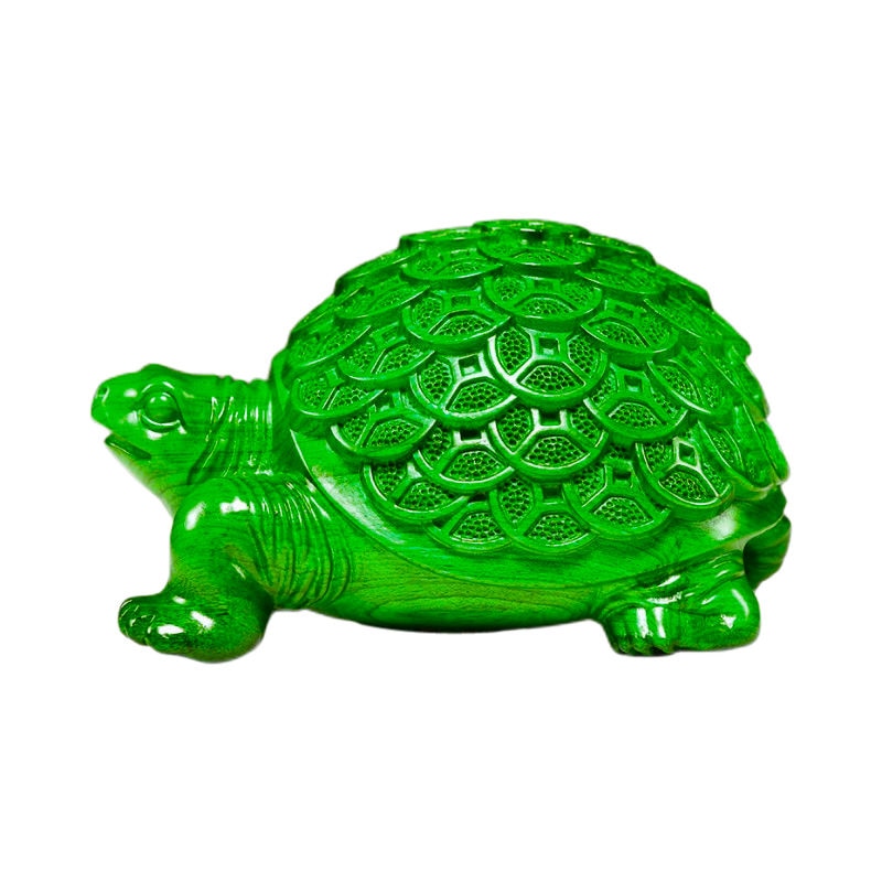 Ebony Carved Scarab Living Room Decoration Office Desktop Feng Shui Transfer Decoration Red Solid Wood Turtle Gift acacuss