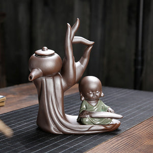 Ebony Tea Ceremony Accessories Six Gentlemen Set Purple Clay Tea Set Tea Drain Filter Little Monk Decoration acacuss